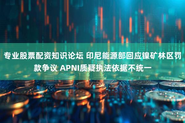 专业股票配资知识论坛 印尼能源部回应镍矿林区罚款争议 APNI质疑执法依据不统一